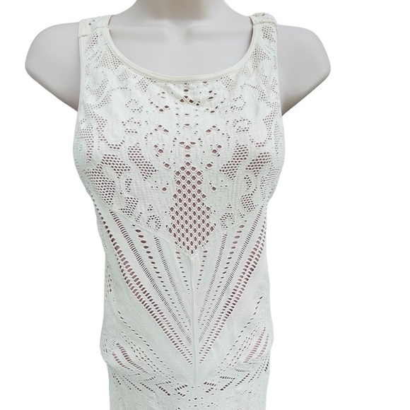 Nwt INTIMATELY FREE PEOPLE Lace Ivory Nude Body-con Mini size medium large - Picture 9 of 11